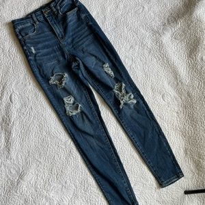 AE American Eagle Next Level Stretch Jeans Size 4 Curvy Super Hi Rise